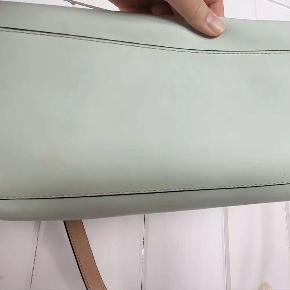 Kate Spade Mint & Taupe Pippa Crossbody Top Handle Bag